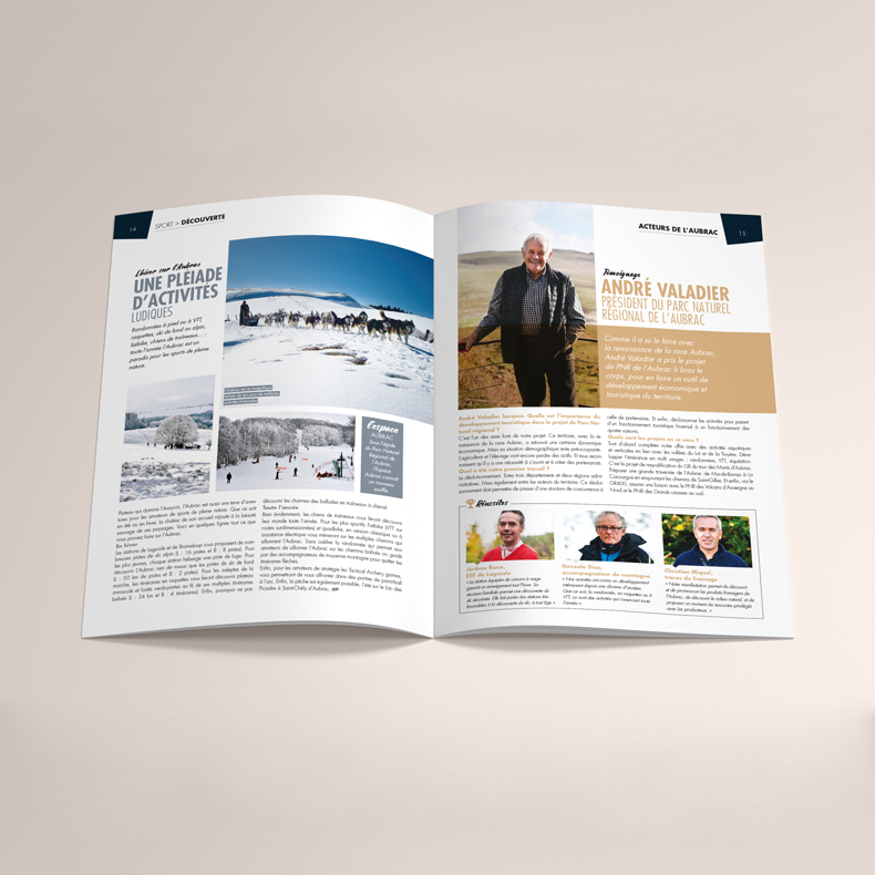Pages intérieures de l'Aveyron Magazine